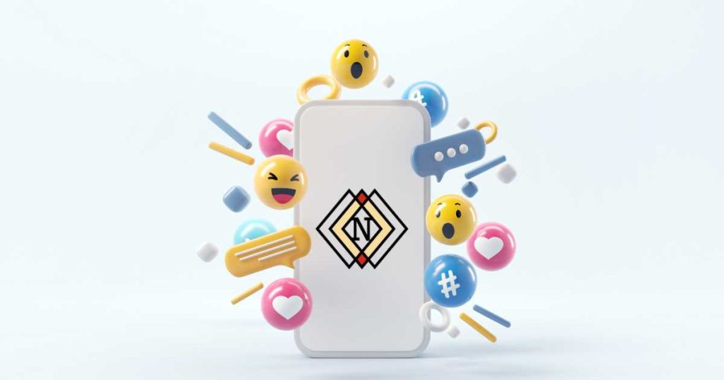 Social Media Marketing | Boost Your Business Smartphone with Social Media Icons and Emojis Representing Engagement