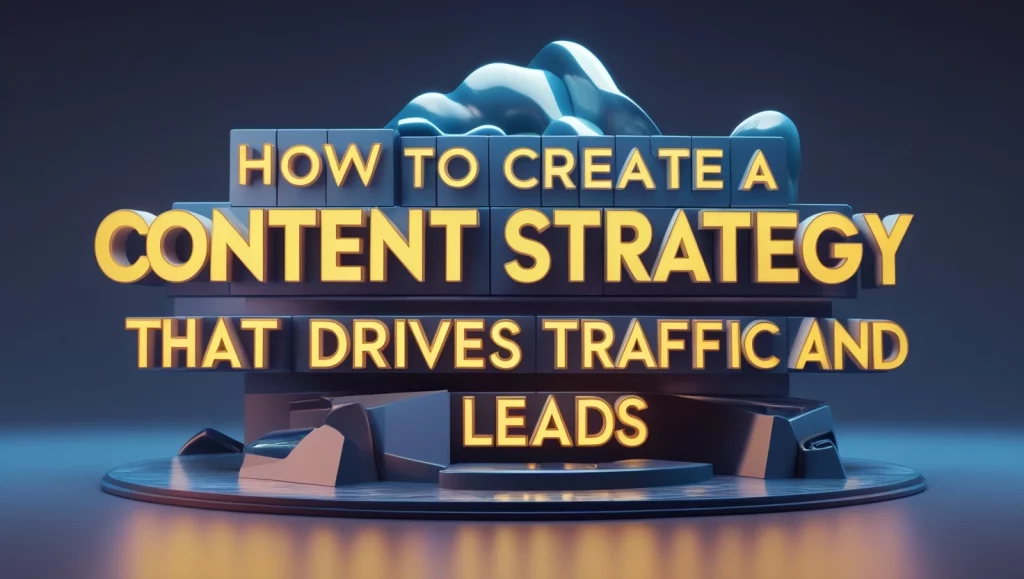 How to Create a Content Strategy That Drives Traffic and Leads – 3D text design