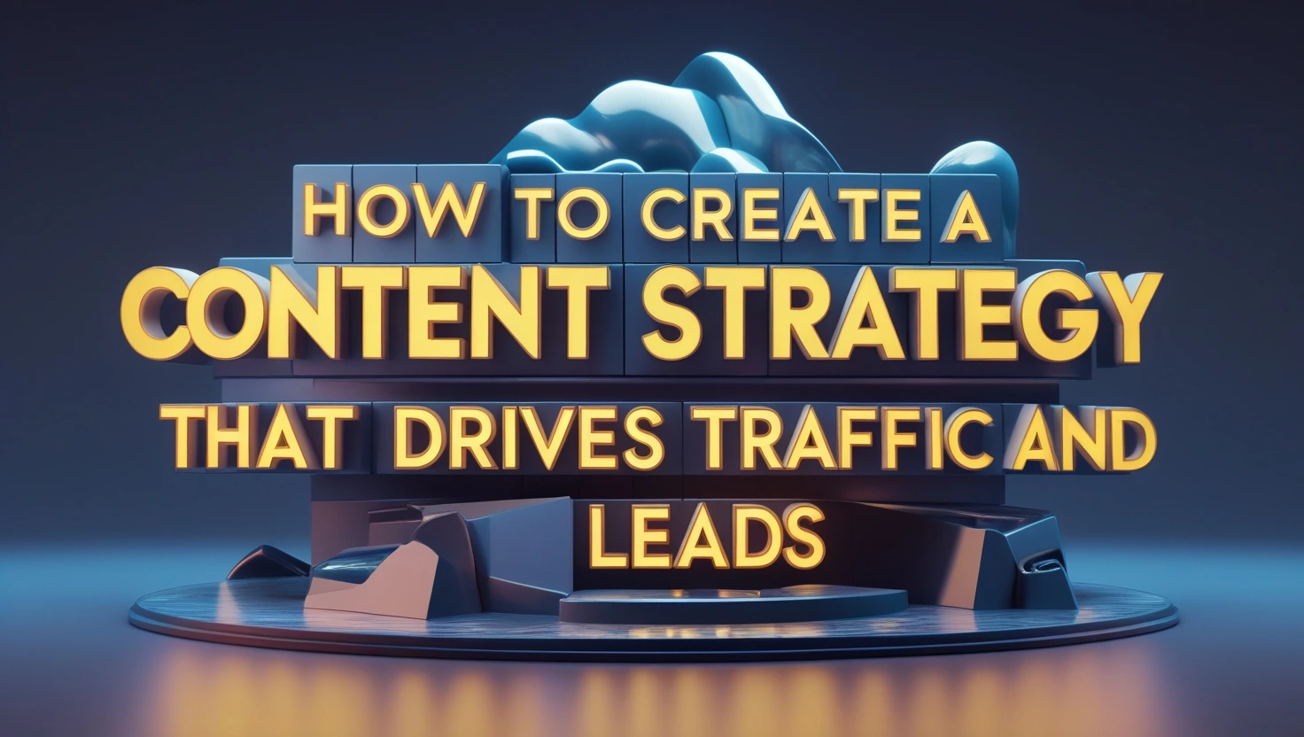 How to Create a Content Strategy That Drives Traffic and Leads – 3D text design
