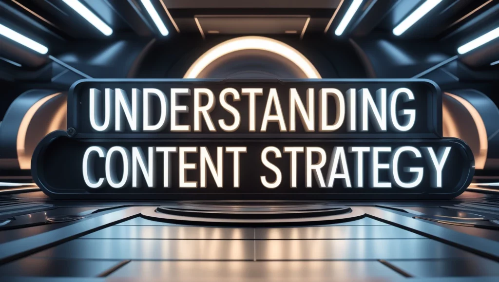 How to Create a Content Strategy That Drives Traffic and Leads 1 Understanding Content Strategy – Futuristic glowing text design