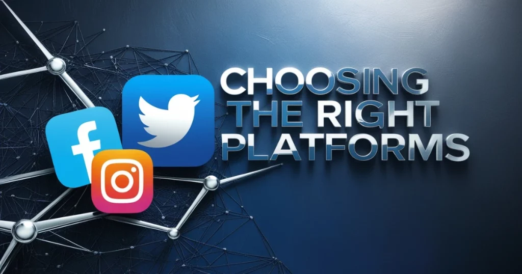 How to Create a Social Media Content Calendar That Works 3 Networked icons of Facebook, Instagram, and Twitter with metallic typography