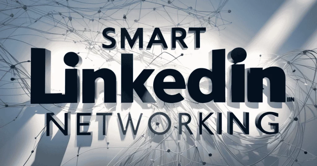 How to Use LinkedIn for Business Growth and Lead Generation 4 Connected network lines with the text “Smart LinkedIn Networking”