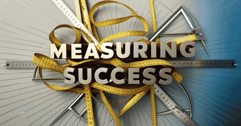 How to Use LinkedIn for Business Growth and Lead Generation 6 Measuring tapes and calipers around the words “Measuring Success”