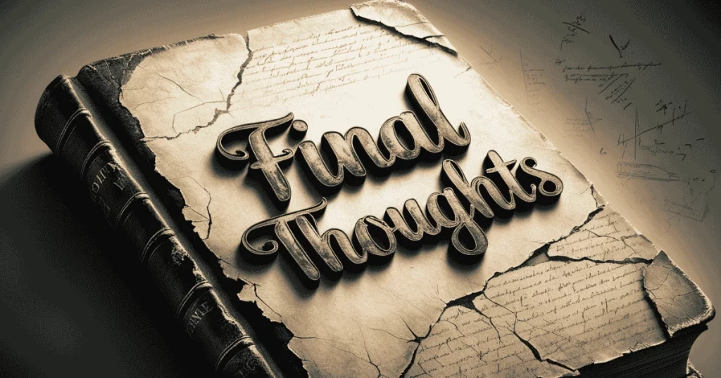 How to Use LinkedIn for Business Growth and Lead Generation 7 Vintage book with the words “Final Thoughts” in stylised lettering