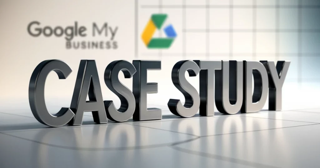  Case Study text with Google My Business and Google Drive logos
