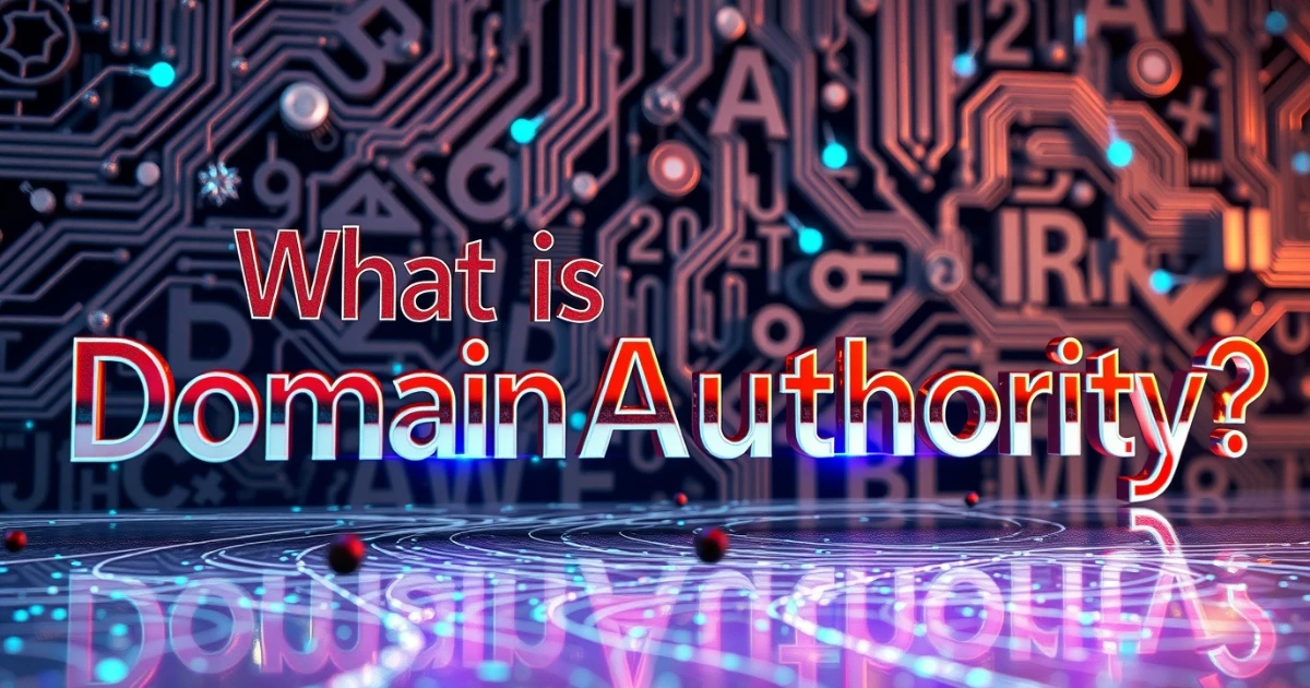 What Is Domain Authority text with globe icons representing global SEO strategy