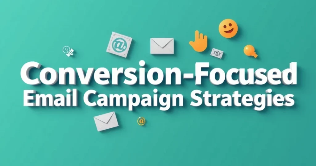 Email Marketing in Thailand: How to Build and Convert Your Subscriber List 4 Email campaign strategy with icons for engagement and communication on green background