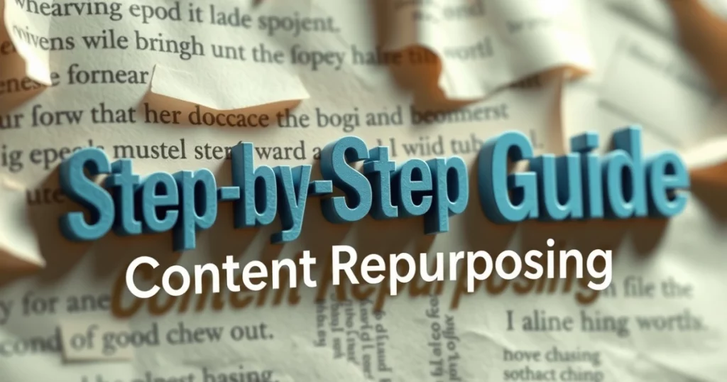 Repurposing Content for Maximum ROI: How to Extend the Life of Your Marketing Assets 5 Guide to repurposing content in a structured workflow