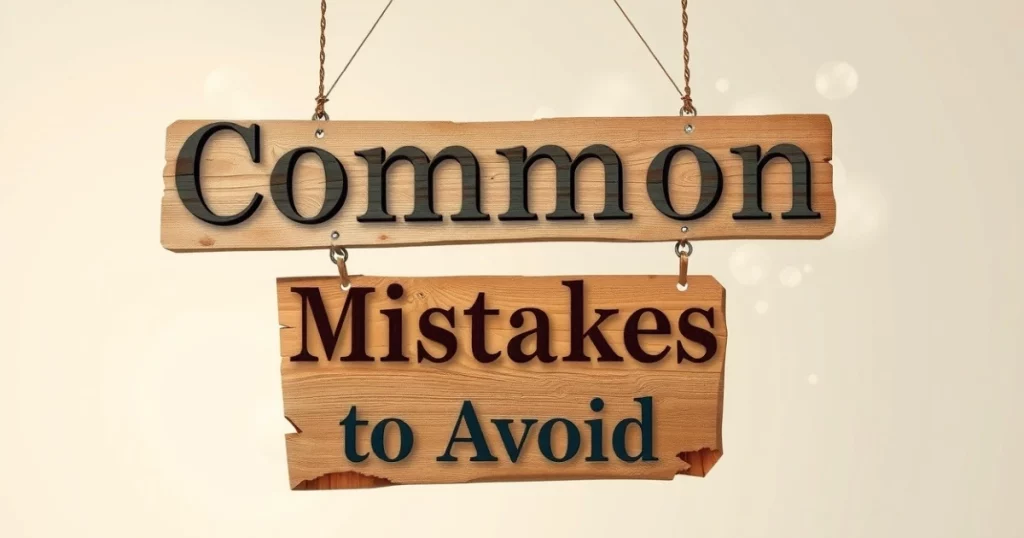 Email Marketing in Thailand: How to Build and Convert Your Subscriber List 6 Wooden sign highlighting common email marketing mistakes to avoid