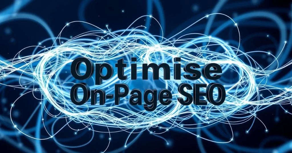 What Is Domain Authority and How Can You Improve It? 6 On-page SEO optimisation visual with digital wireframe design