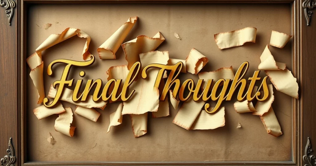 Email Marketing in Thailand: How to Build and Convert Your Subscriber List 7 Final thoughts concept with script-style typography on parchment-like paper